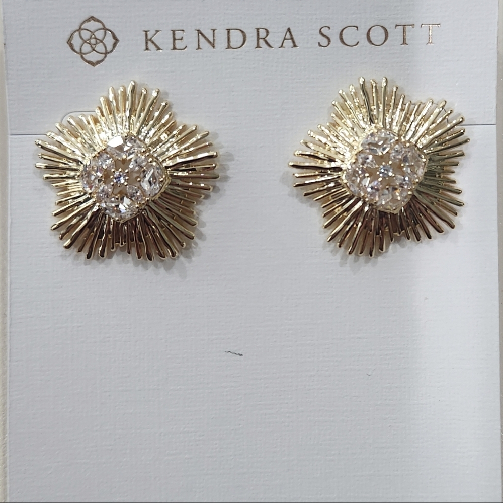 Kendra Scott Gold Starburst Earrings
